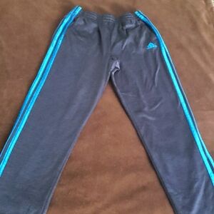 Adidas track pants, boys XL 18/20 with drawstring, blue,like new, ready to wear!